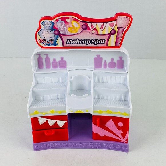 Shopkins Makeup Spot Shelf Cabinet Kids Toy Accessory Piece Pretend Play - Picture 1 of 4